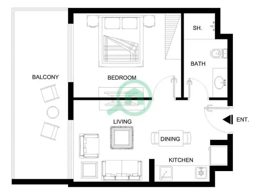 Apartment Excellent 1 Bedroom In Zada Tower With Balcony Dubai United Arab Emirates